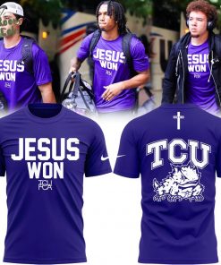 TCU Horned Frogs football x Jesus Won Limited Edition Tshirt 2025