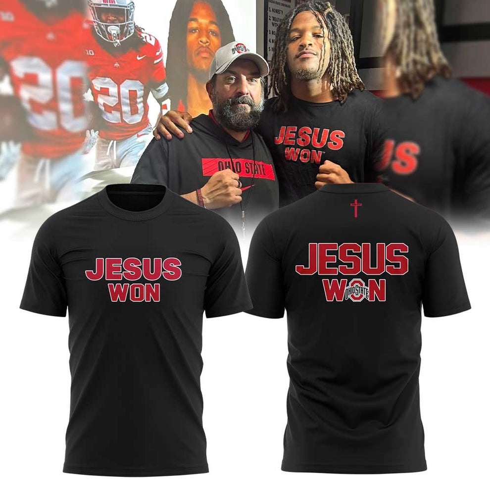 Ohio State Buckeyes Jesus Won Limited Edition Black Shirt Ohio State Buckeyes Jesus Won Limited Edition Black Shirt