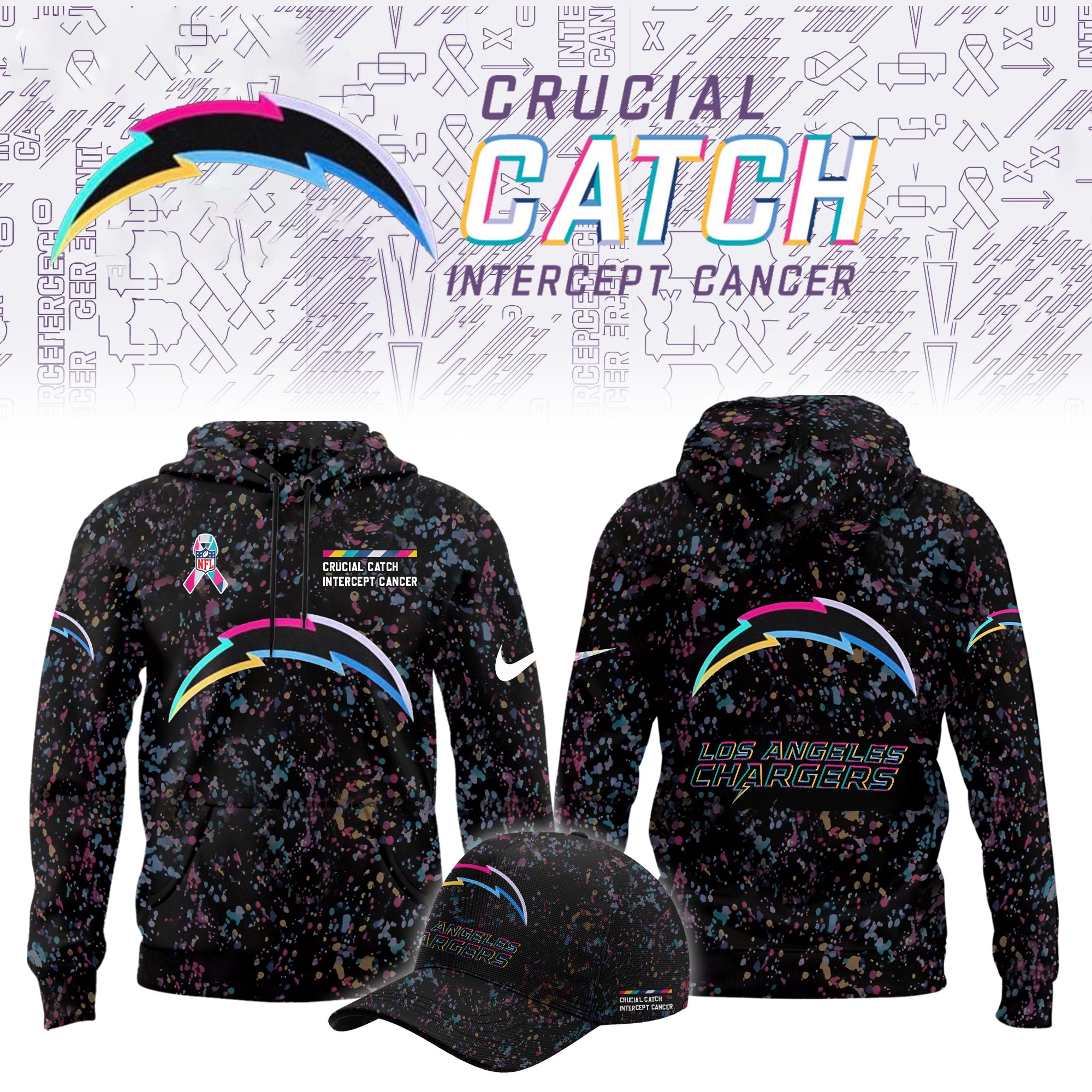 Los Angeles Chargers Crucial Catch Limited Hoodie Los Angeles Chargers Crucial Catch Limited Hoodie