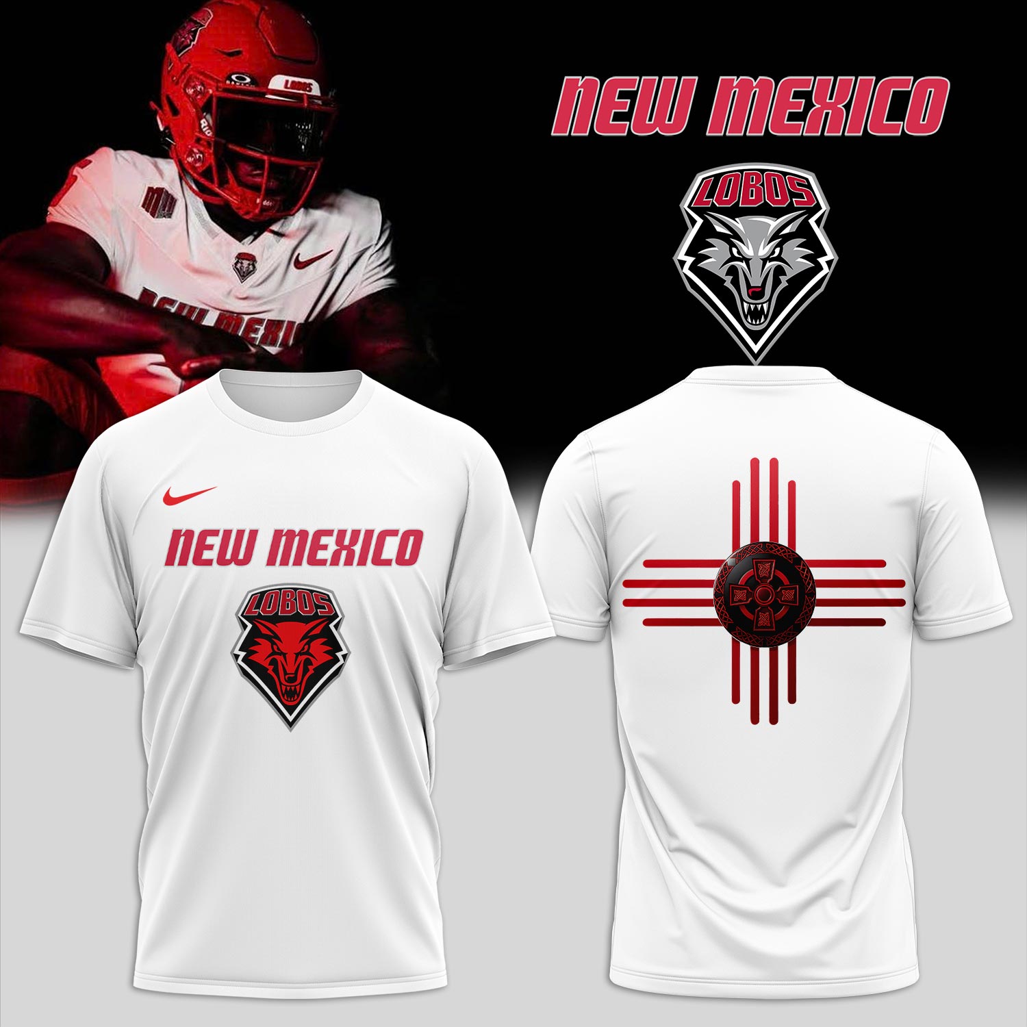Special Edition New Mexico Lobos Wordmark Logo Uniform Tshirt Special Edition New Mexico Lobos Wordmark Logo Uniform Tshirt