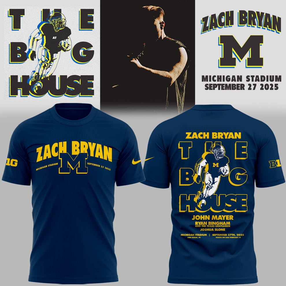 Limited Edition Michigan Fb Zach “The Quittin’ Time Tour 2025” Michigan Stadium TShirt Limited Edition Michigan Fb Zach “The Quittin’ Time Tour 2025” Michigan Stadium TShirt