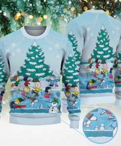 Snoopy And Friends Snow Christmas Knitted Sweater