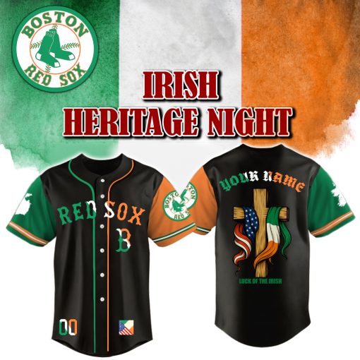 Boston Red Sox x Irish American Heritage Night Luck Of The Irish-3D Baseball Jersey