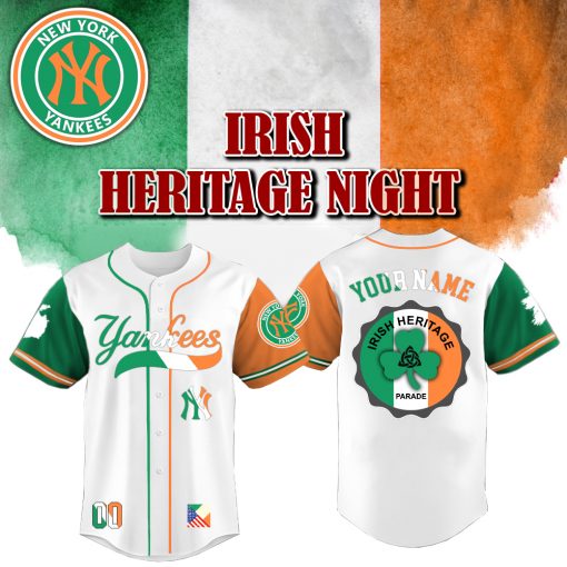 New York Yankees x Irish American Heritage Night-3D Baseball Jersey