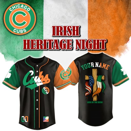 Chicago Cubs x Irish American Heritage Night Luck Of The Irish-3D Baseball Jersey