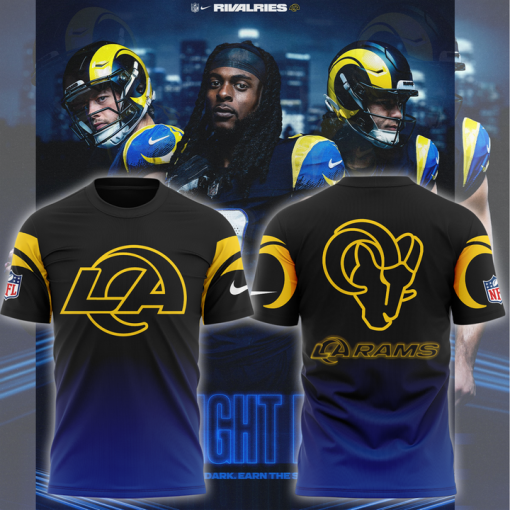Los Angeles Rams 2025 NFL Rivalries Midnight Mode T-shirt