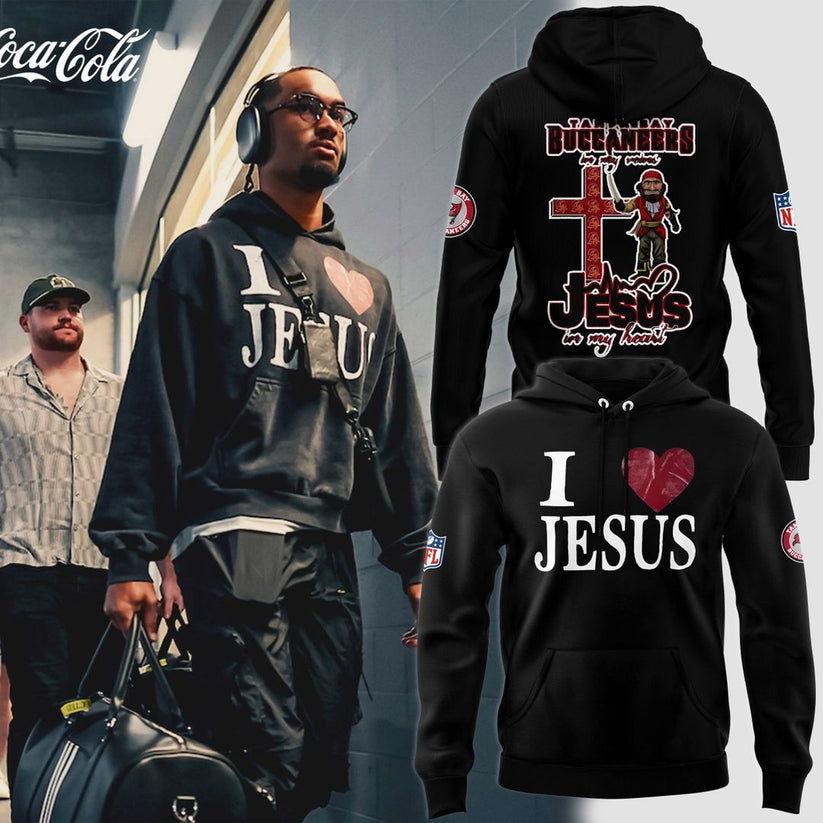 Tampa Bay Buccaneers "I ❤️ Jesus" Hoodie Tampa Bay Buccaneers "I ❤️ Jesus" Hoodie
