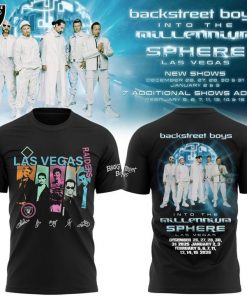 Raiders Backstreet Boys Intro The Millennium Sphere Las Vegas T-Shirt 2025