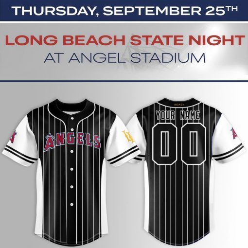 Los Angeles Angels 2025 Long Beach State Night Jersey