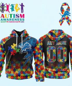 Autism Awareness Detroit Lions Hoodie 3D Unisex Hoodie