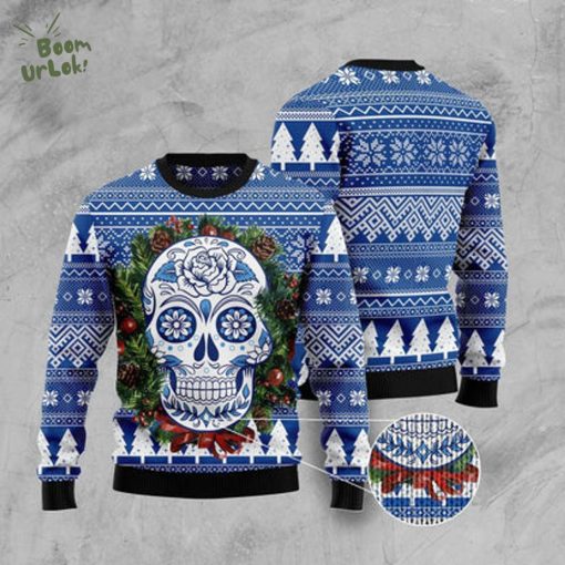 Awesome Sugar Skull Ugly Christmas Sweater