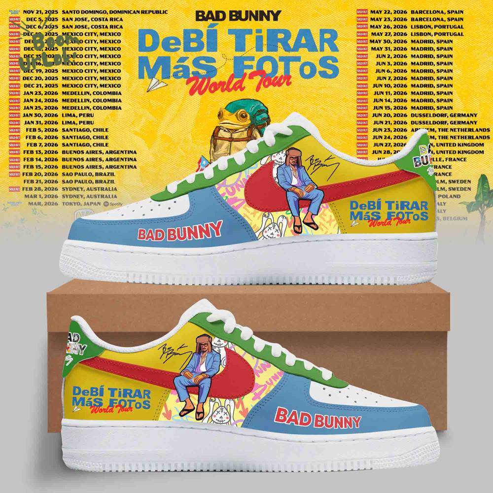 Bad Bunny – Debí Tirar Más Fotos World Tour AF1 Shoes Bad Bunny – Debí Tirar Más Fotos World Tour AF1 Shoes