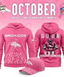 Denver Broncos ” OCTOBER BREAST CANCER AWARENESS MONTH ” Hoodie 2025