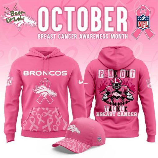 Denver Broncos ” OCTOBER BREAST CANCER AWARENESS MONTH ” Hoodie 2025