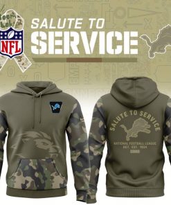 Detroit Lions Nike Olive 2025 Salute to Service Sideline Standard Hoodie