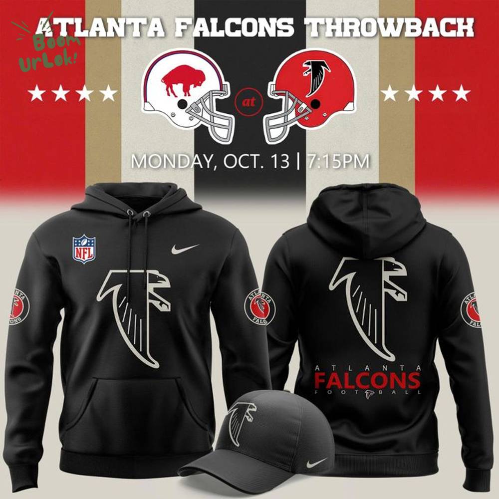 Limited Edition Atlanta Falcons 2025 Classic Logo Hoodie-black Limited Edition Atlanta Falcons 2025 Classic Logo Hoodie-black