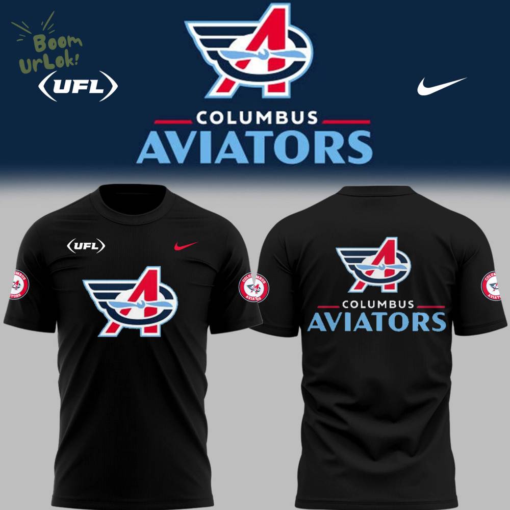 Limited Edition Columbus Aviators Football Black TShirt Limited Edition Columbus Aviators Football Black TShirt
