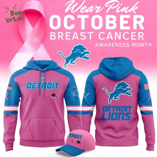 Limited Edition Detroit Lions Breast Cancer Awareness Hoodie 2025