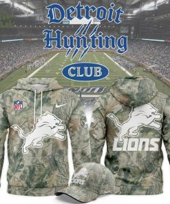 Limited Edition Detroit Lions Hunting New 2025-26 Hoodie