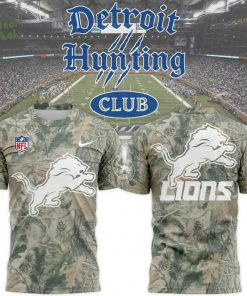Limited Edition Detroit Lions Hunting New 2025-26 T-Shirt
