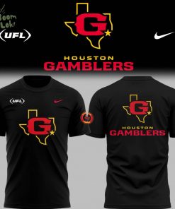 Limited Edition Houston Gamblers Football Black TShirt