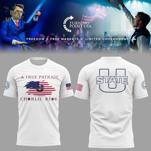 Limited Edition Utah State x Turning Point USA 2025 White TShirt