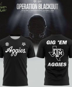 Special New Aggies Wordmark Alternate Dark Mode Tshirt In Black