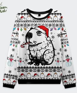 Capybara Smoking Christmas Ugly Sweat