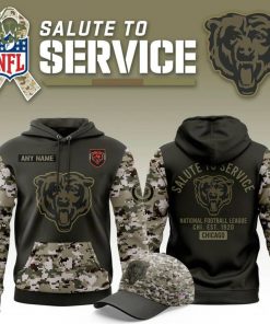 Chicago Bears ” Saluteto Service ” 2025 Hoodie(Custom)