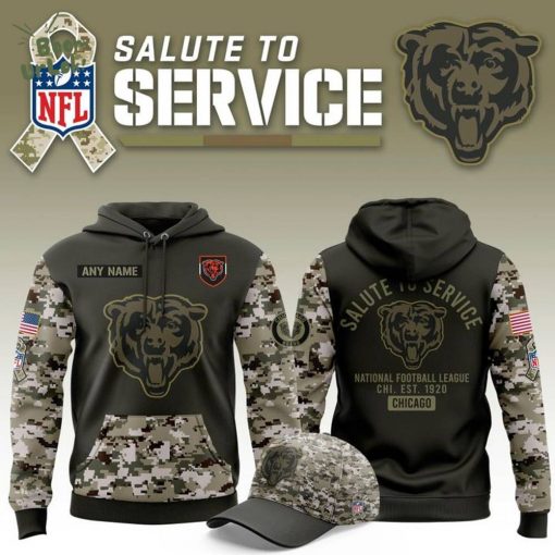 Chicago Bears ” Saluteto Service ” 2025 Hoodie(Custom)
