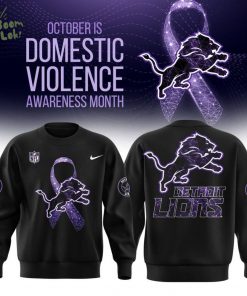 Detroit Lions Domestic Violence Awareness Month Sweashirt