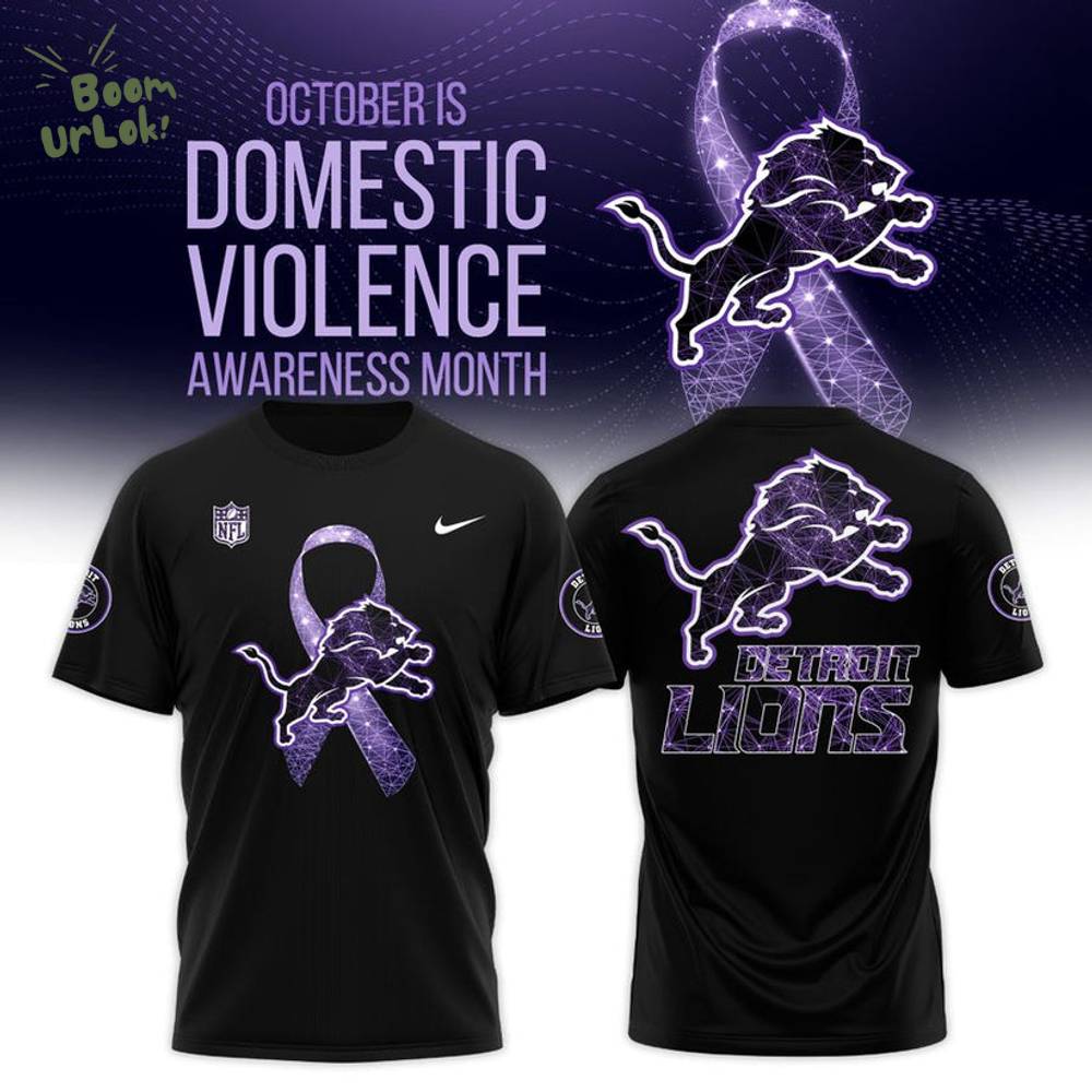 Detroit Lions Domestic Violence Awareness Month Tee Detroit Lions Domestic Violence Awareness Month Tee