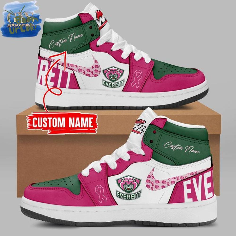 Everett Silvertips Pink in the rink Shoes Everett Silvertips Pink in the rink Shoes
