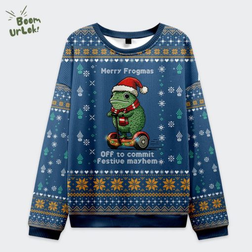 Funny Frogmas Mischief Ugly Sweat