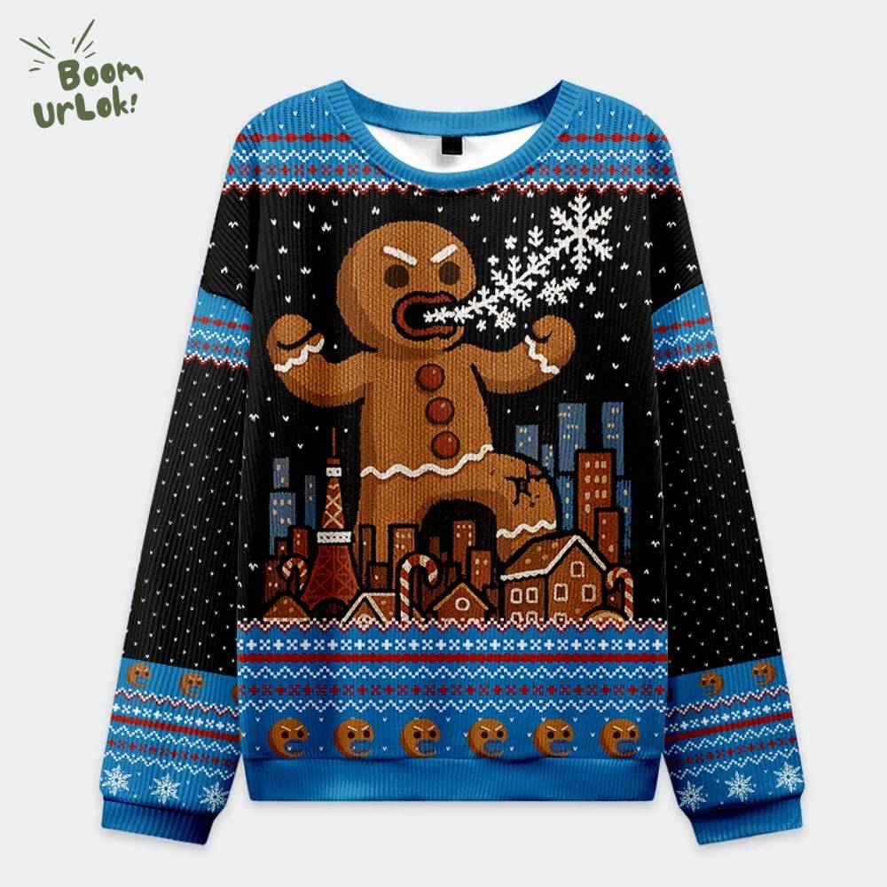 Gingerbread Monster Christmas Ugly Sweat Gingerbread Monster Christmas Ugly Sweat