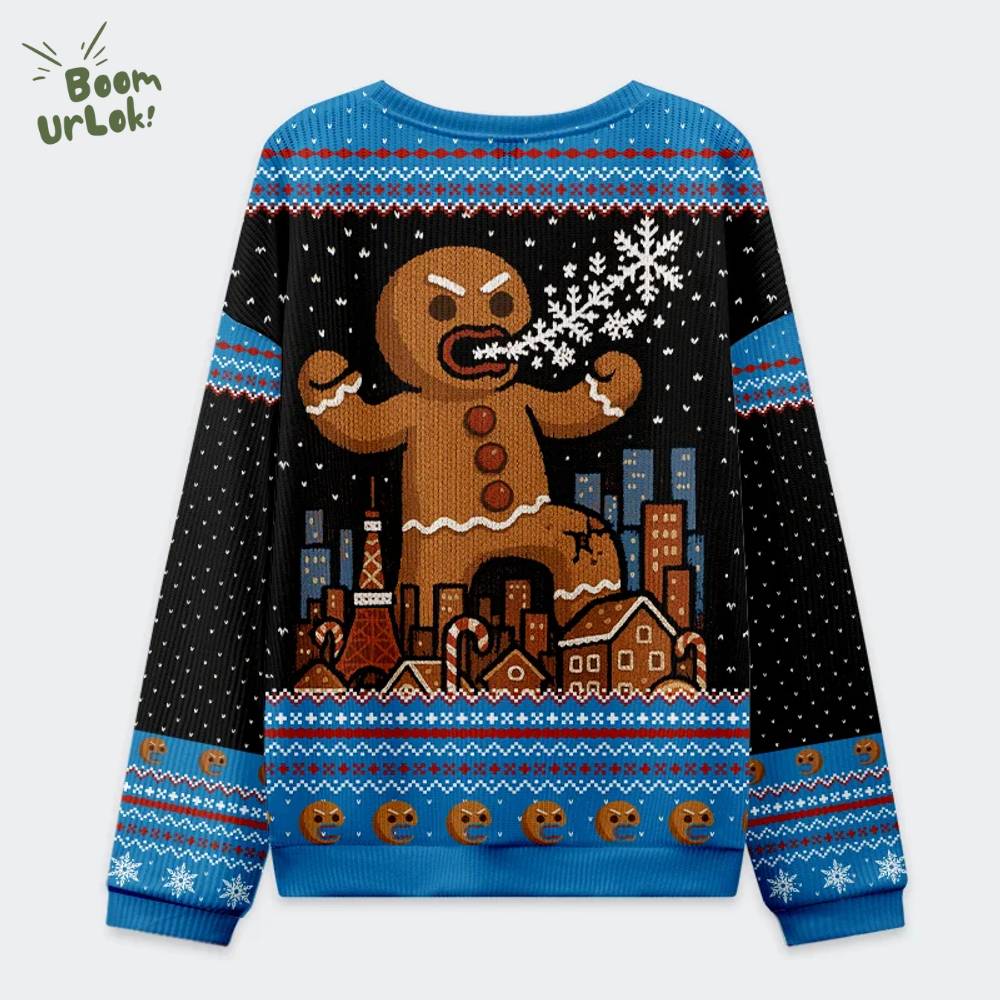 Gingerbread Monster Christmas Ugly Sweat Gingerbread Monster Christmas Ugly Sweat