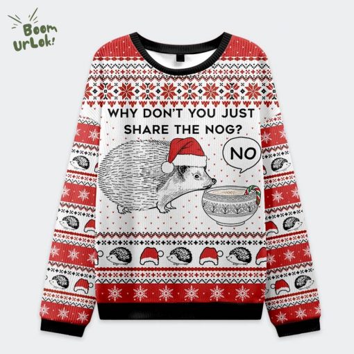 Hedgehog Rejection Christmas Ugly Sweat
