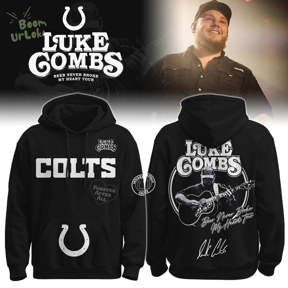 IND x Luke Combs “Beer Never Broke My Heart Tour 2025” Black Hoodie – Special Edition IND x Luke Combs “Beer Never Broke My Heart Tour 2025” Black Hoodie – Special Edition