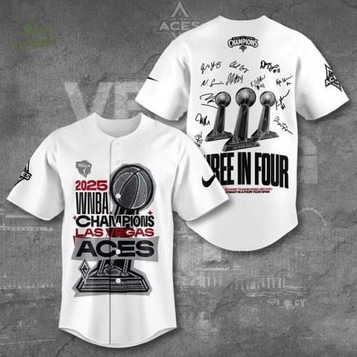 Las Vegas Aces 2025 WNBA Finals Champions Baseball Jersey