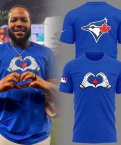 Limited Edition Blue Jays Baseball Vladdy George’s signature hand heart TShirt