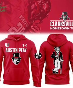 Men’s Red Austin Peay Football 2025 Homecoming Throwback Hoodie