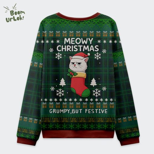 Meowy & Grumpy Festive Christmas Ugly Sweat