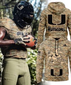 Miami Hurricanes Camo 2025 Military Appreciation Night Hoodie