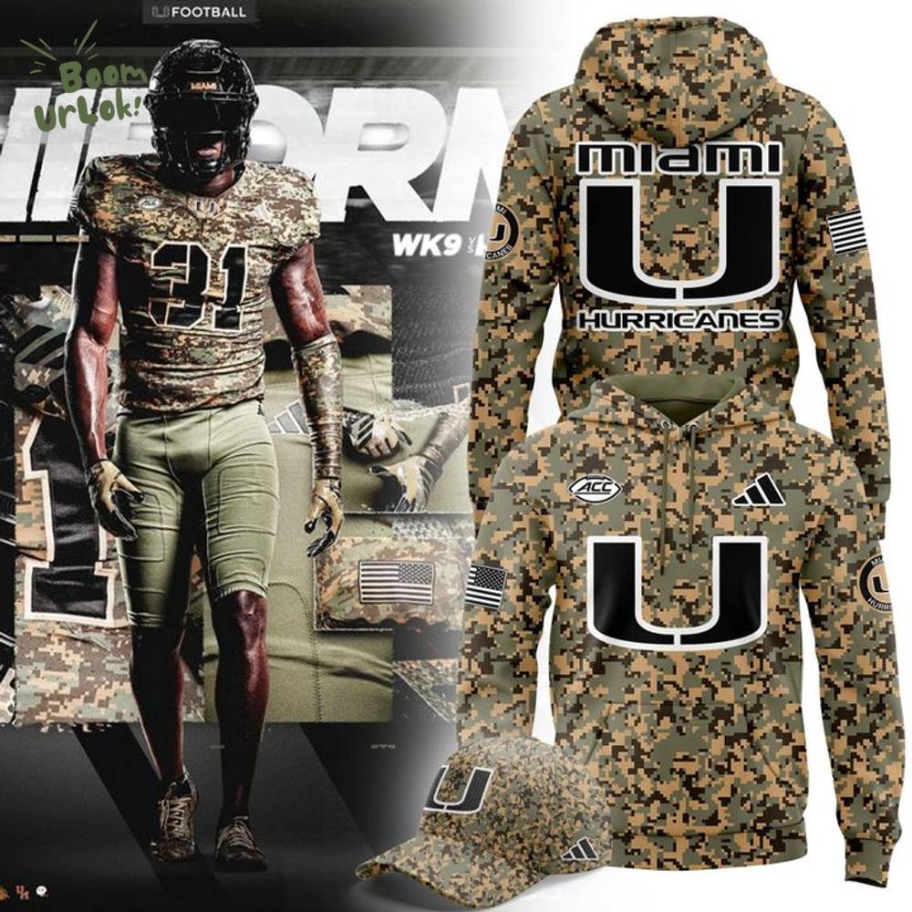Miami Hurricanes Football Military Camo Mode Hoodie 2025 Miami Hurricanes Football Military Camo Mode Hoodie 2025