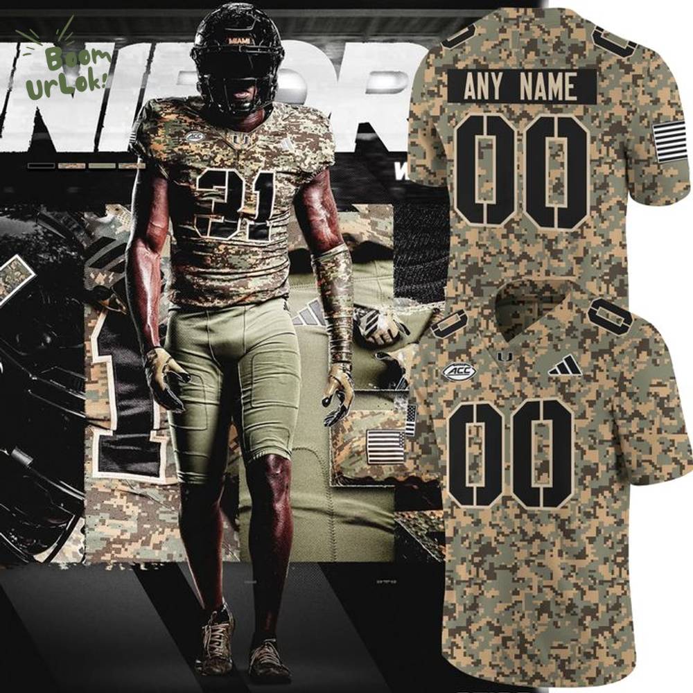 Miami Hurricanes Football Military Camo Mode Jersey 2025 Miami Hurricanes Football Military Camo Mode Jersey 2025