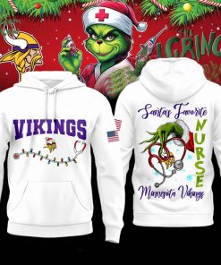 Minnesota Vikings x Christmas Grinch Nurse Night Specical 2026-3D Unisex Hoodie