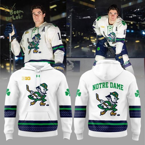 Notre Dame Fighting Irish Leprechaun Hockey 2025 Hoodie