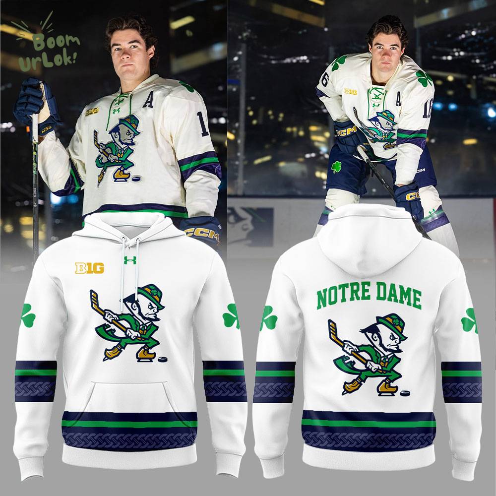 Notre Dame Fighting Irish Leprechaun Hockey 2025 Hoodie Notre Dame Fighting Irish Leprechaun Hockey 2025 Hoodie