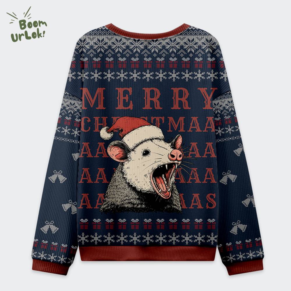 Opossum Holiday Cheer Christmas Ugly Sweat Opossum Holiday Cheer Christmas Ugly Sweat