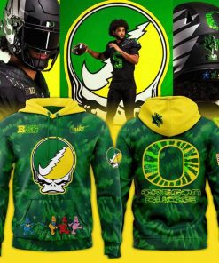 Oregon Ducks Football 2025 Grateful Ducks Tie-Dye Hoodie